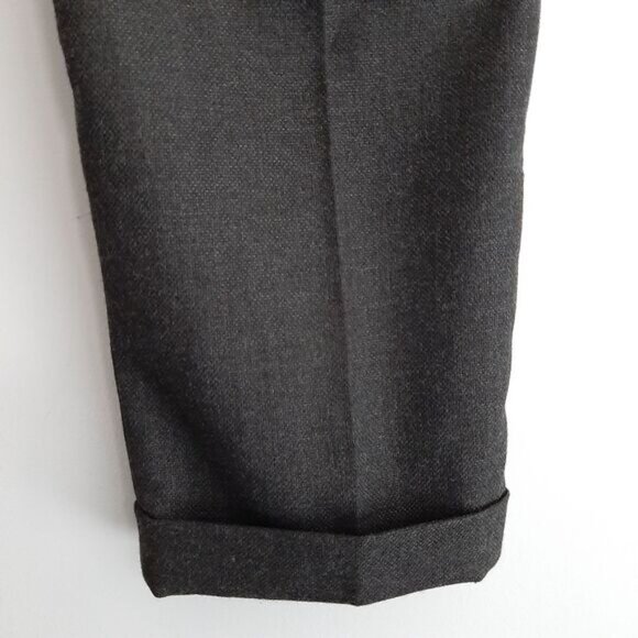 ZARA Slim Fit Cuffed Modern Dress Pants Trousers Gray Men's Sz 34 - Picture 7 of 15